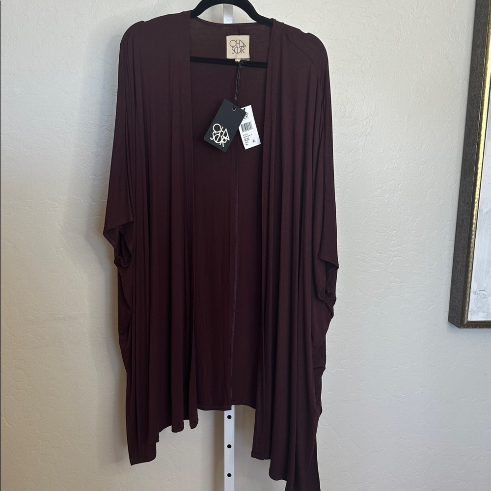 NWT Chaser burgundy cardigan